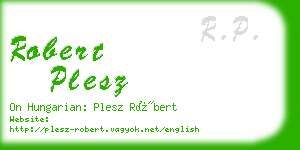 robert plesz business card